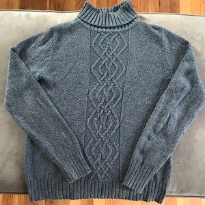 Blue Turtleneck Sweater